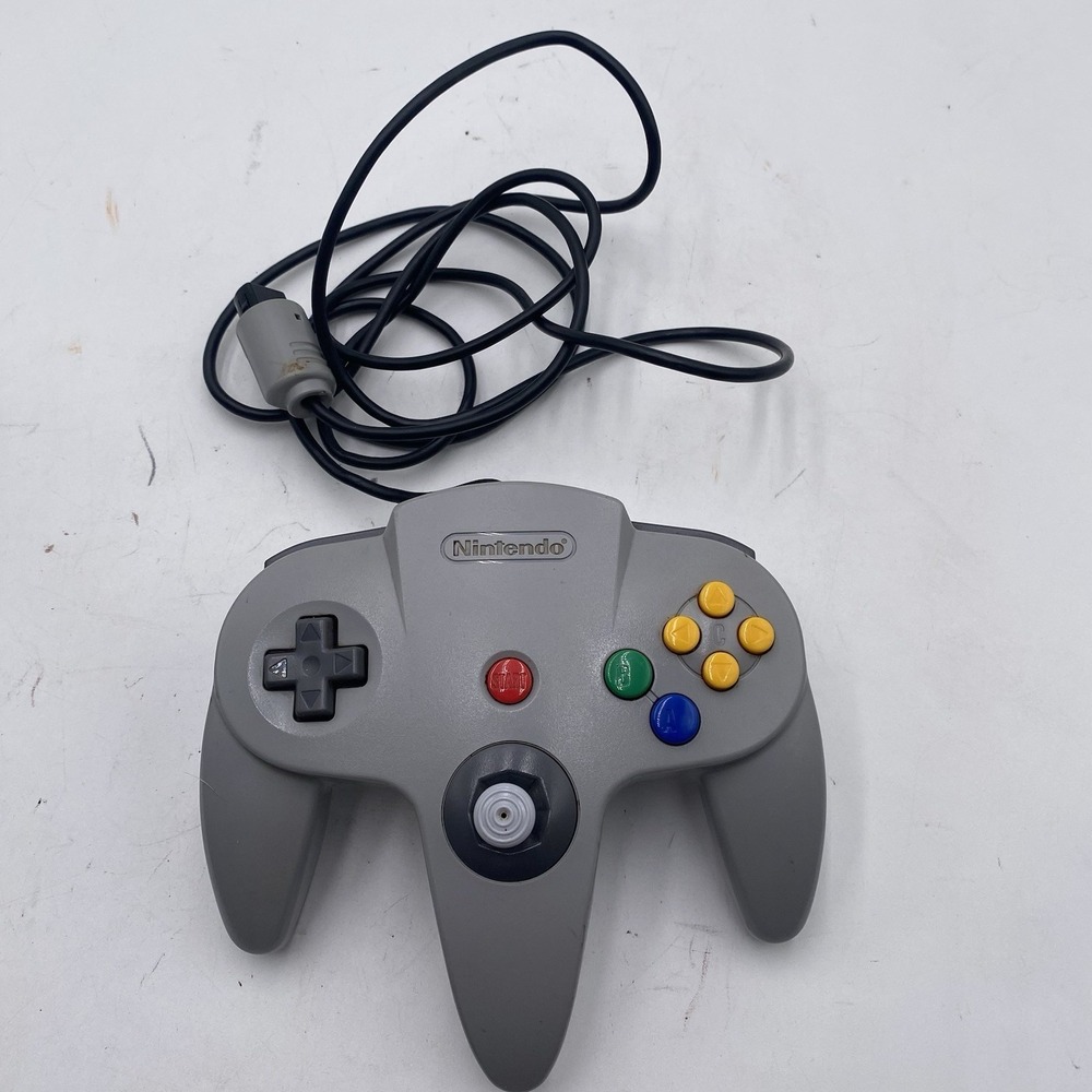 Nintendo 64 N64 Gray Controller NUS-005 Authentic OEM STICK IS A LITTLE LOOSE